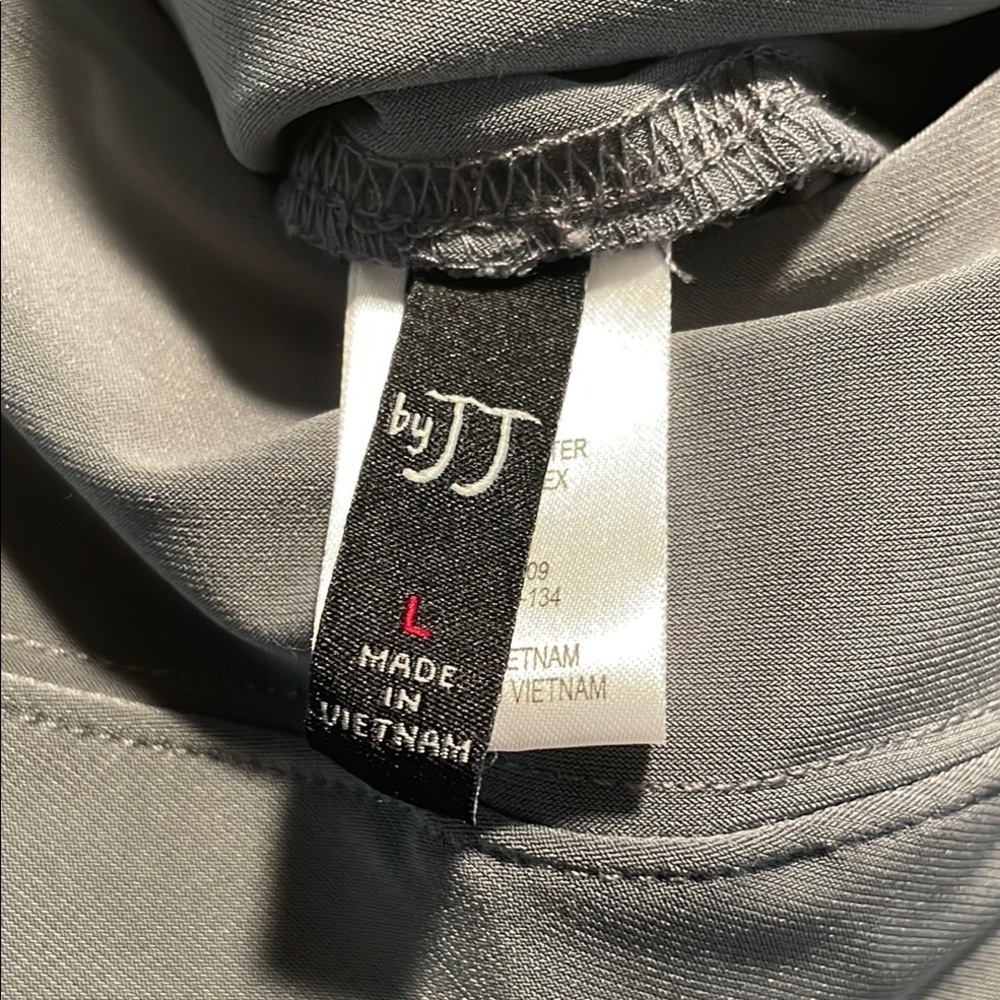 Focus by JJ Steel Gray Wrapped Asymmetrical Pull Up Draped Wide-Leg Pants - Picture 2 of 10
